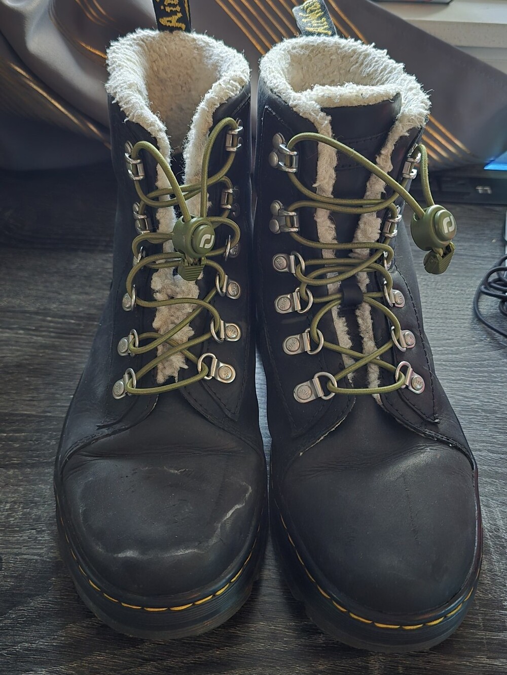 Dr. Martens Women's Combs Faux Shearling Lined Casual Boots